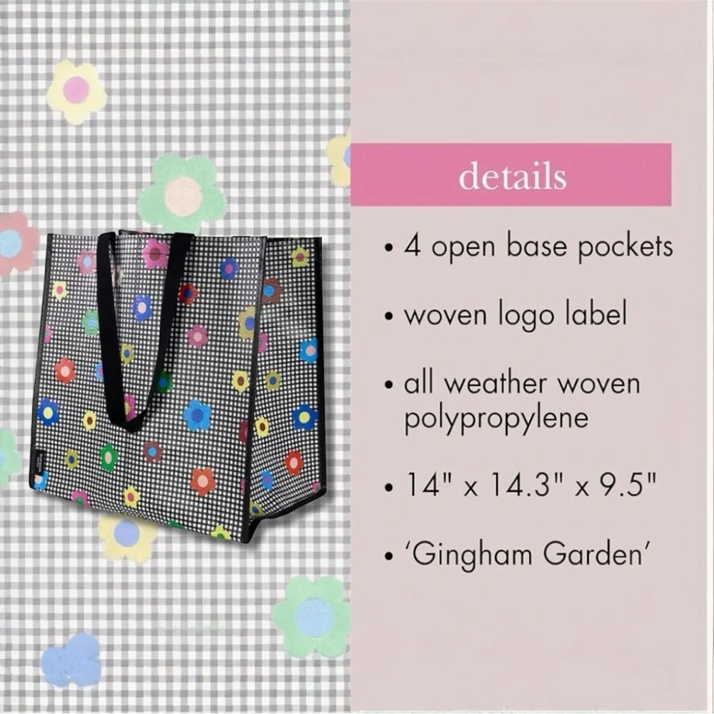 Kate Spade Gingham Garden Shopping Tote, NWT - Picture 4 of 4